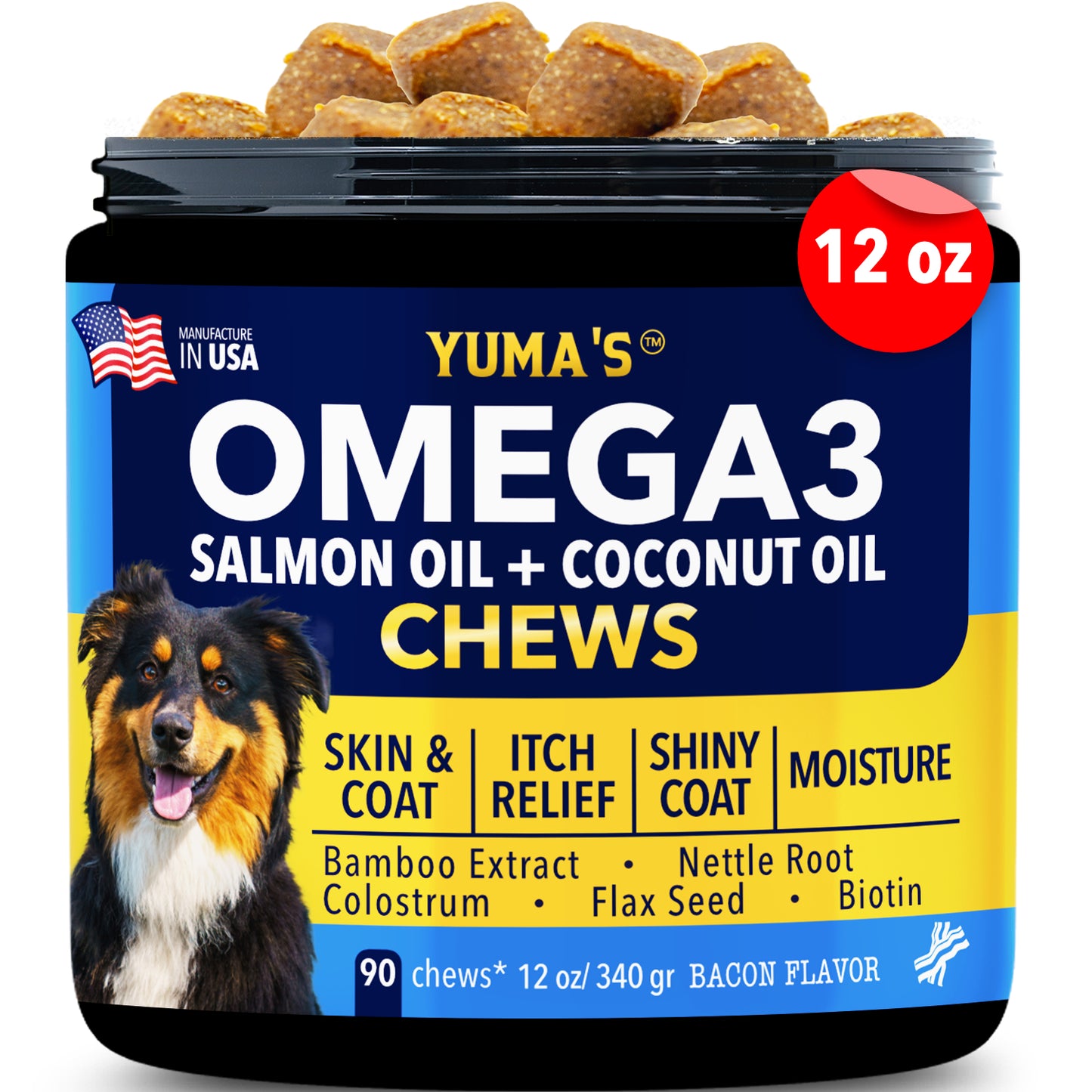 Skin & Coat. Omega 3 for Dogs Anti Shedding Supplement